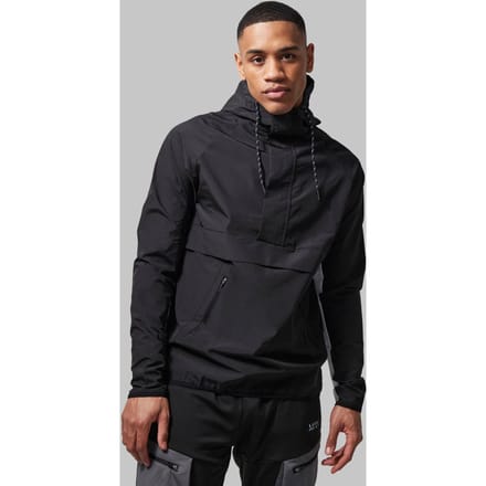 Man Active Gym Regular Fit Windbreaker Jacket | Black | Size Large