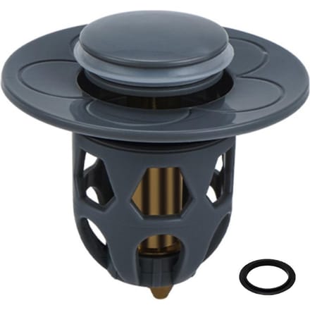Afvoerplug RVS Up Afvoerplug Universele Afvoerplug voor Aanrecht Wastafel Badplug black