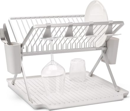Brabantia SinkSide Afdruiprek - Inklapbaar - met Bestekhouder - Light Grey