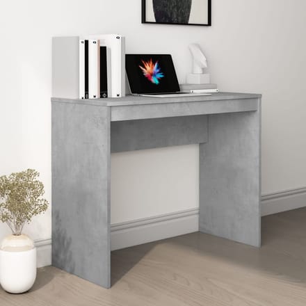 vidaXL - Bureau - 90x40x72 - cm - bewerkt - hout - betongrijs