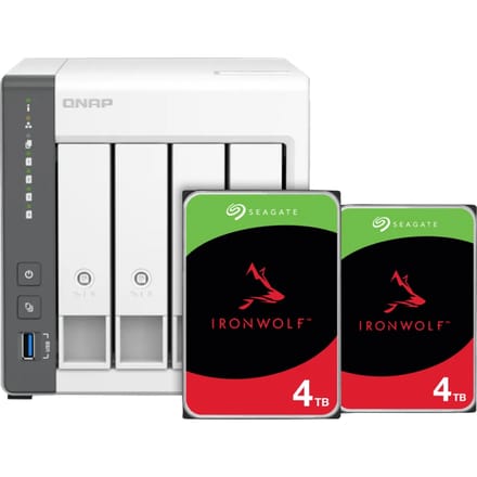 QNAP TS-433-4G + Seagate Ironwolf 8TB (2x4TB)