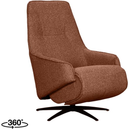 LABEL51 Odense Fauteuil - Oranje - Royal Stof - 2-Motorig - - - Met Armleuning