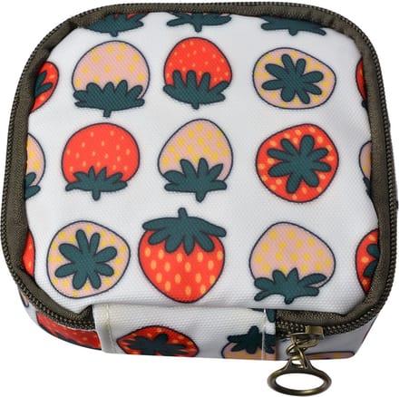 Juleeze Portemonnee 11x11 cm Roze Polyester Aardbeien
