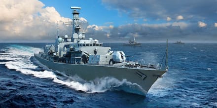 Trumpeter Modelbouwpakket Militaire voertuigen - 06721 HMS TYPE 23 Frigate Plastic - 1:700 - Modelbouw