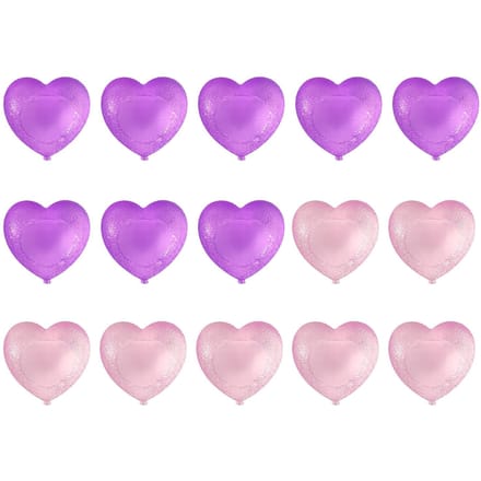 Lot de 15 glaçons réutilisables en forme de cœur, mignons, en plastique, lavables et recongelables, pour la fabrication