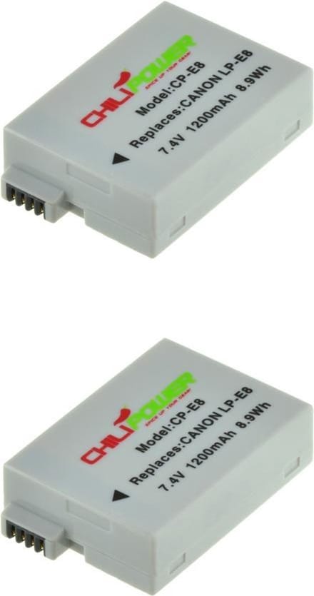 ChiliPower LP-E8 accu voor Canon - 1300mAh - 2-Pack