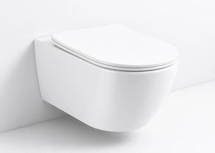 Zimmer Wit Glans Hangtoilet Rimless – Wandcloset incl. Softclose WC-bril