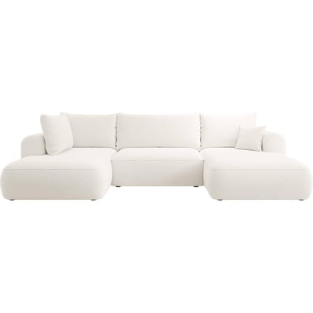 U-bank Philipa links bouclé met slaapfunctie | Selsey Design