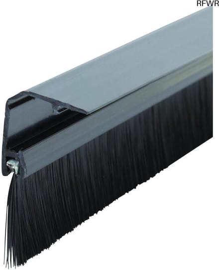 RFWR® Bodemdeurborstel met Dekselclip voor Schroeven - 838 mm - Zwart