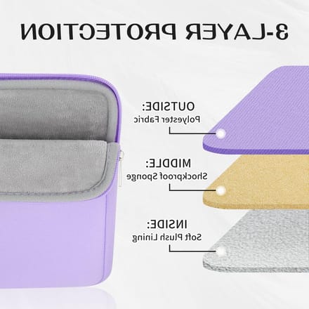 Laptop Sleeve 13-14 inch voor MacBook Pro en Chromebook - Bescherming, Draagbare Computer Case, Paars