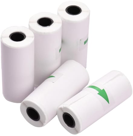 Stickerpapier Rollen - Thermisch Papier - Labels Printen - Zelfklevend Easy Peel - 5 Rollen 57mm - Wit