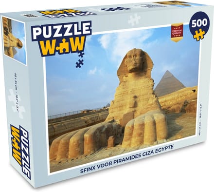 Puzzel Sfinx voor piramides Giza Egypte - Legpuzzel - Puzzel 500 stukjes