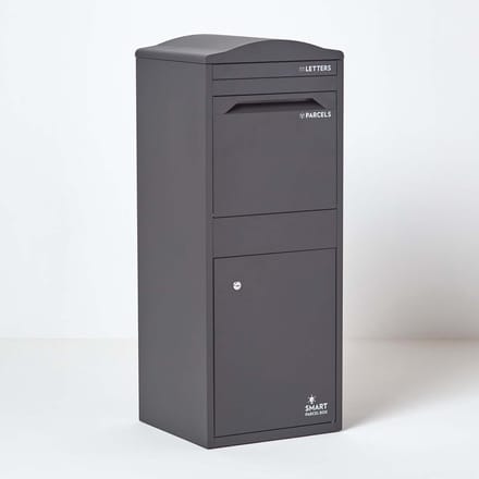 Smart Parcel Box™ Pakketbrievenbus – Pakketbox / Pakketkluis – Gegalvaniseerd Staal – Gebogen Dak – Grijs
