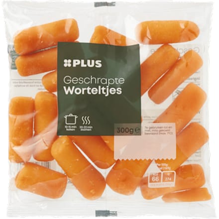 Worteltjes geschrapt