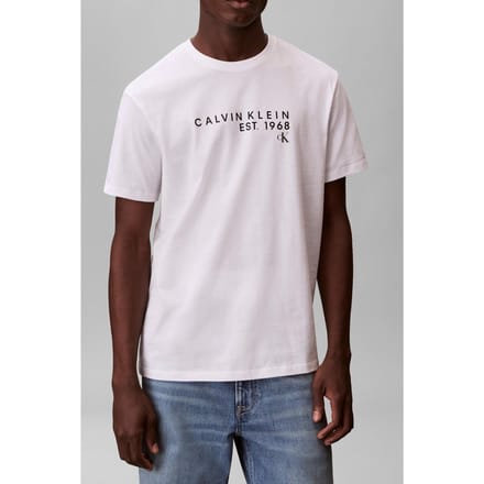 Calvin Klein Ss 30s Distressed Mono Tee Breezy Blue Taglia: S | Magliette basic Outlet | Uomo | Blu