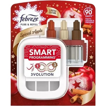 Febreze 3Vol Spiced Apple Plug Starter Unit & Refill – 20 ml