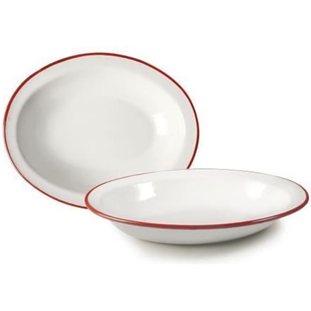 IBILI 907932 Diepe Ovale Schaal Bordeaux, RVS, Wit, 32 x 26 x 6 cm