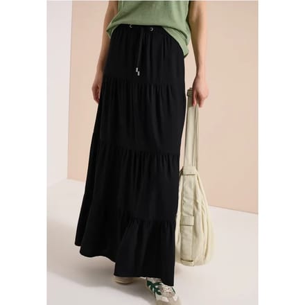 Maxirok met volants en elastische tailleband