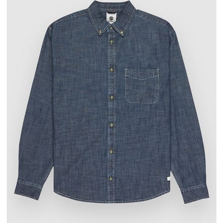 Element Button Down Regular Chambray Shirt blauw