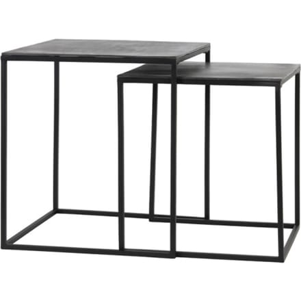 Light & Living - Bijzettafel BANOS - Ø44.5x50.5cm - Zilver - Set van 2