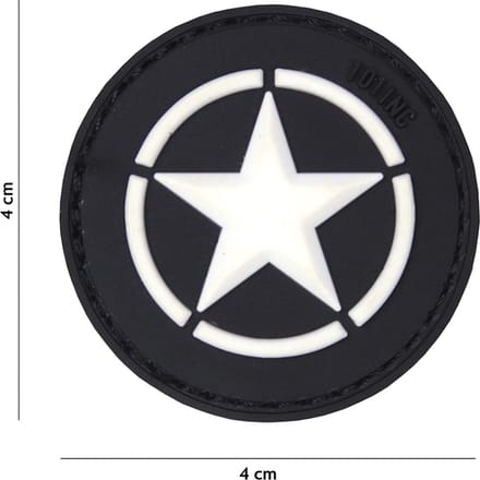 101 Inc Embleem 3D Pvc Allied Star Zwart  18044