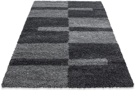 Extra hoogpolig en modern vloerkleed Gala - grijs - 240x340 cm