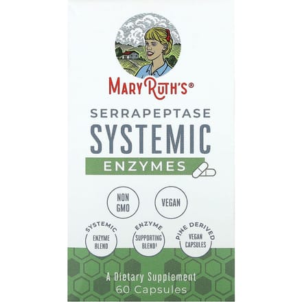 MaryRuth's Serrapeptase Systemisch Enzym, 60 Capsules