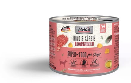 MAC's Hondenvoer Natvoer Blik - 93,6% Rund & Pompoen - 6 x 200g