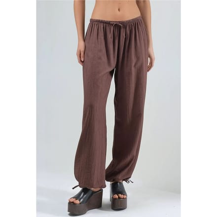 Elastische Broek met Touwdetail