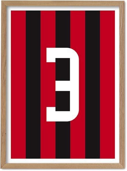 FC Kluif 'Il Capitano' poster - AC Milan poster - 70 x 50 cm