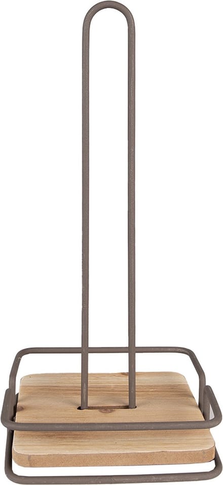 Clayre & Eef Keukenrolhouder 15x15x32 cm Bruin IJzer