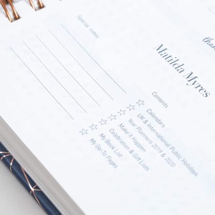 Halfjaarplanner A5 Roze & Goud Spiraalbinding Juli 2019 - Juli 2020