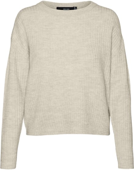 VERO MODA - VMLEFILE LS O-NECK RIB BLOUSE GA NOOS - Dames - Gebreide truien