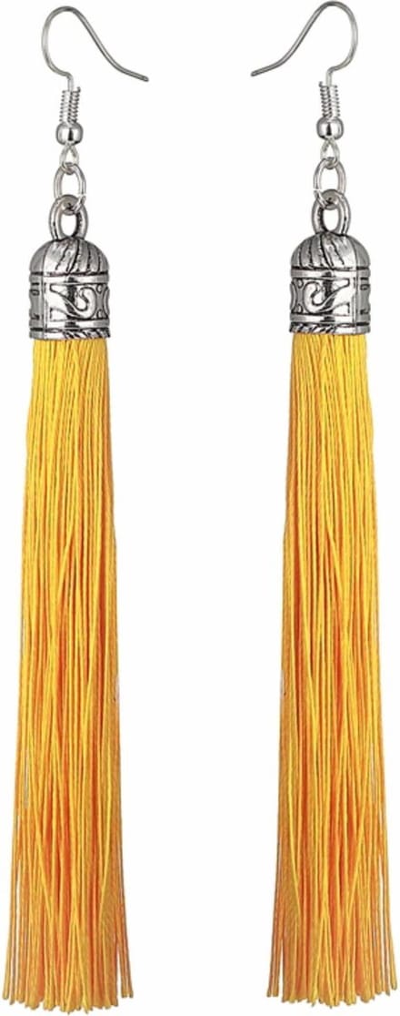 Fako Bijoux® - Oorbellen - Kwast Romania XL - Geel