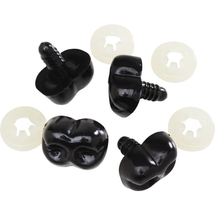 Berenneuzen zwart, 20 mm, 4 stuks