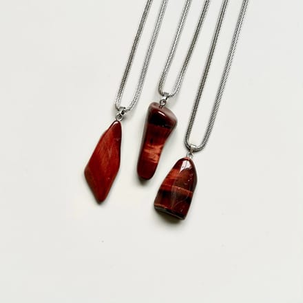 Gemstone ketting Tijgeroog rood