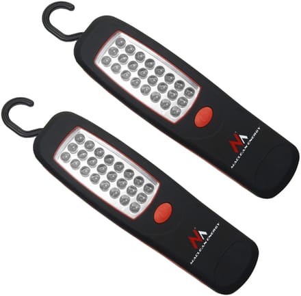 Maclean - 2 stuks - lamp Magnetische COB LED Werklamp magneet haak zaklamp