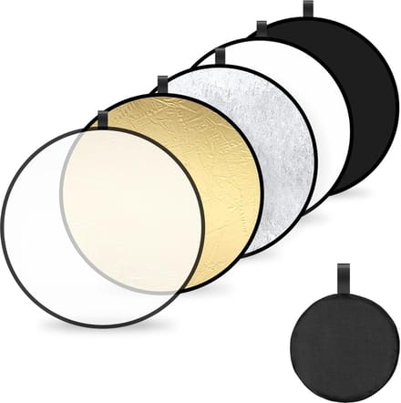 5-in-1 Opvouwbare Fotoreflector Set 60cm voor Studio en Portret
