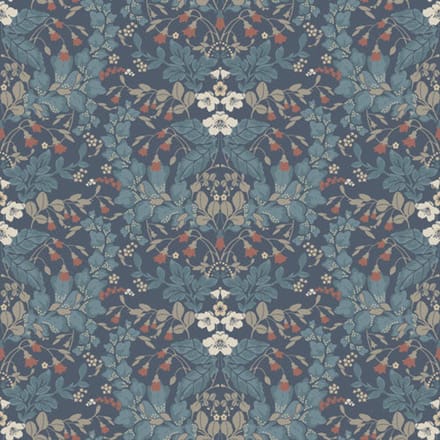 Duro Vliesbehang 429-02 - Linnéa - Botanisch Blauw - 53cm x 10.05m