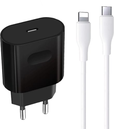 30w usb C oplader geschikt voor iPhone + Lightning kabel 2m - 30w power adapter - Snellader geschikt voor iPhone / iPad - 2 meter