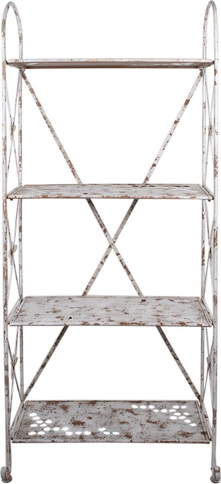 Clayre & Eef Wandrek 76x47x177 cm Wit Bruin Metaal