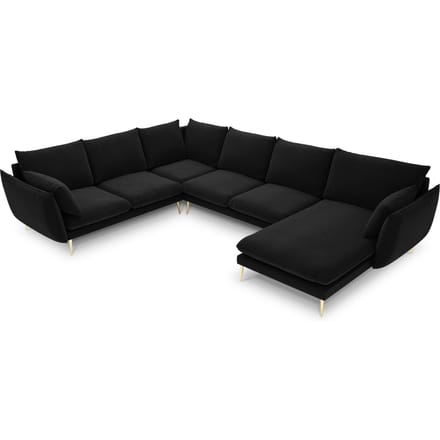 7-zitshoekbank Elio links velvet | Milo Casa