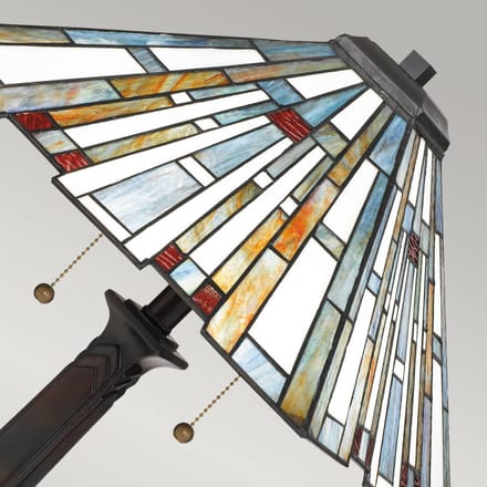 Quoizel Tiffany LED Tafellamp Maybeck | 2X E27 Max 60W | Valiant Bronze