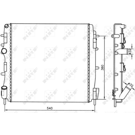 Radiator, motorkoeling NRF 58316