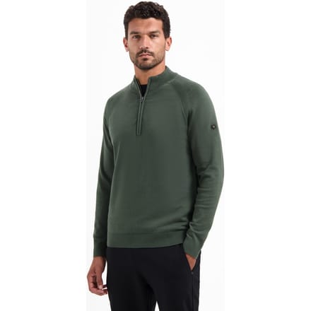 No Excess Pullover Half Zip High Collar Solid Dark Green Maat: L | Sweaters Outlet | Heren | Groen