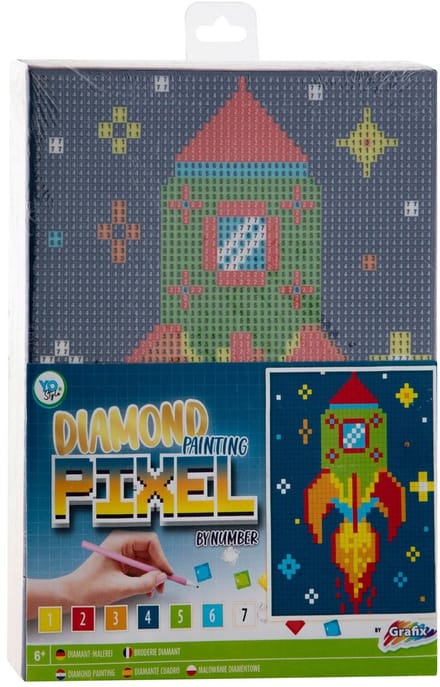 Diamond Painting,Pixel op Nummer Canvas - Raket