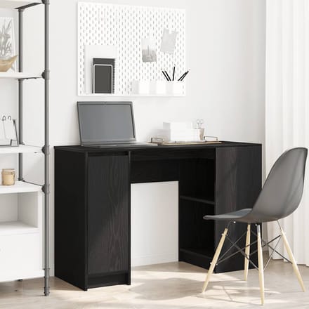 vidaXL - Bureau - 120x42x76 - cm - spaanplaat - zwart - eikenkleurig