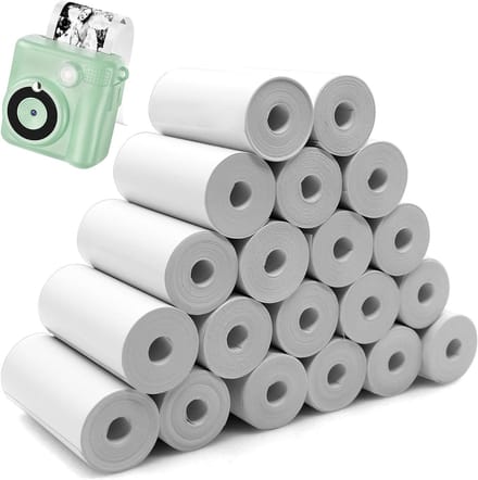 Thermische Printerpapier voor Kindercamera's - 20 Rollen van 57mm, Wit, Zero Ink, Direct Afdrukken, Creatieve Fotografie voor Kinderen