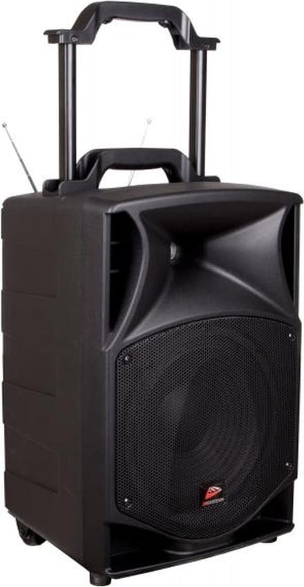 JB Systems PPA-101 Portable Speaker - Mobiele Speaker met 2 Draadloze Microfoons en Optionele Batterij