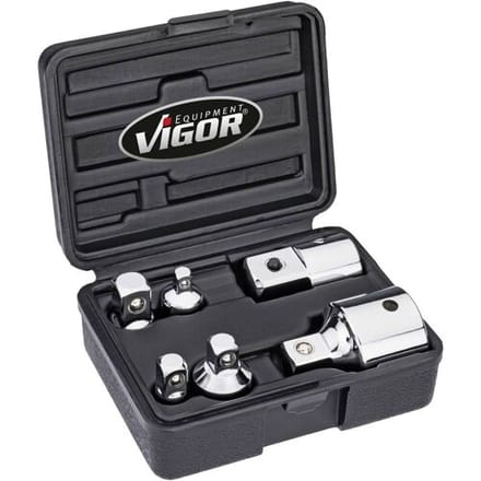 Vigor V1293 Dopsleuteladapterset Aandrijving 1/4 (6,3 mm), 3/8 (10 mm), 1/2 (12,5 mm), 3/4 (20 mm) 1 set(s)